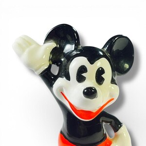 Figura de cerámica vintage de Mickey Mouse, recuerdo de Walt Disney Disneyland imagen 7