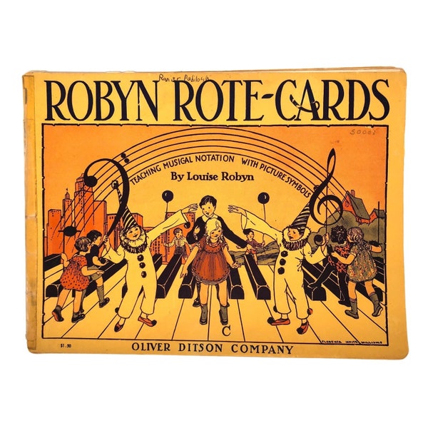 Robyn Rote Cards, Louise Robyn, musical graphics, 1935, picture music book
