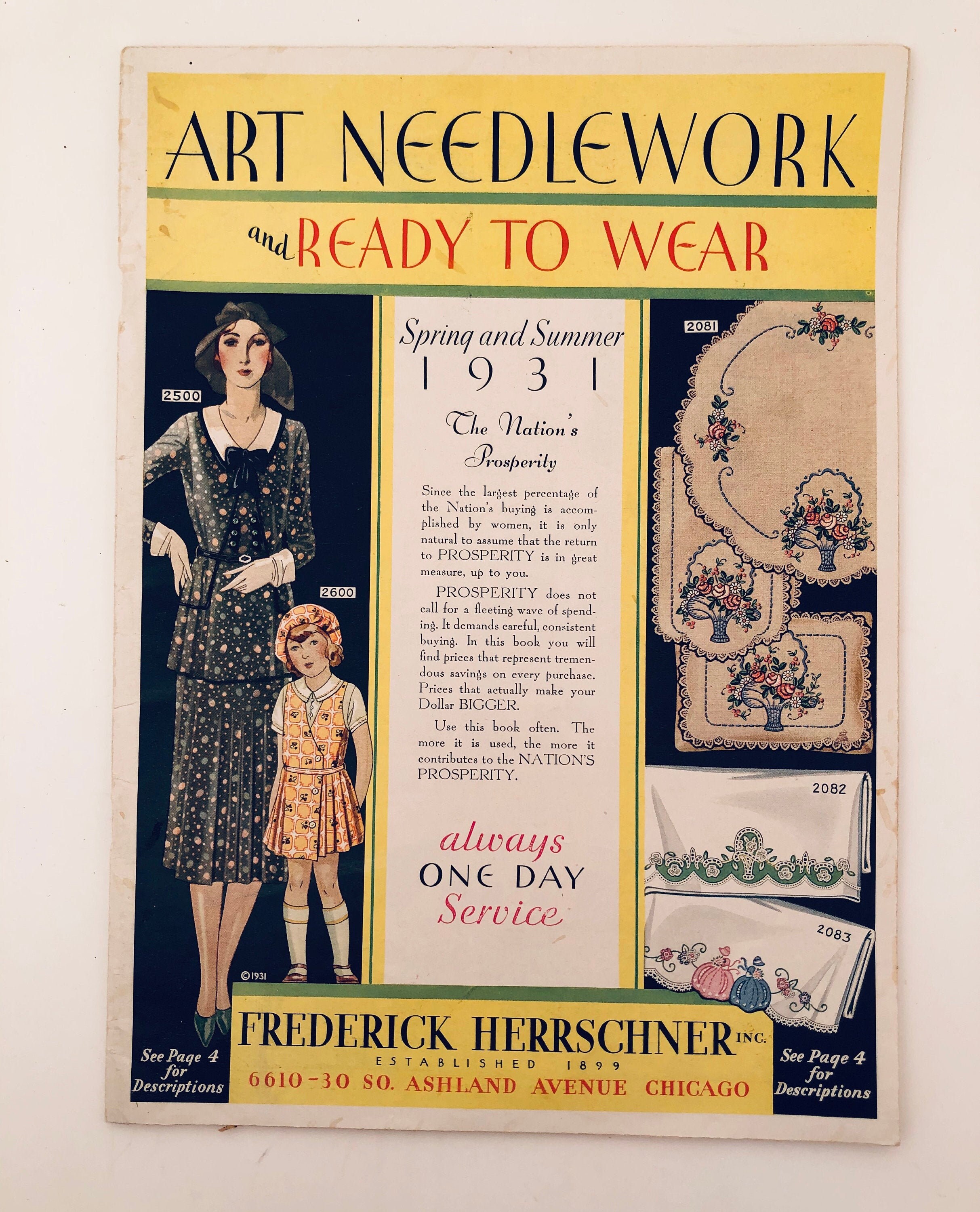 Art Needlework Ready to Wear catalog vintage catalog Etsy