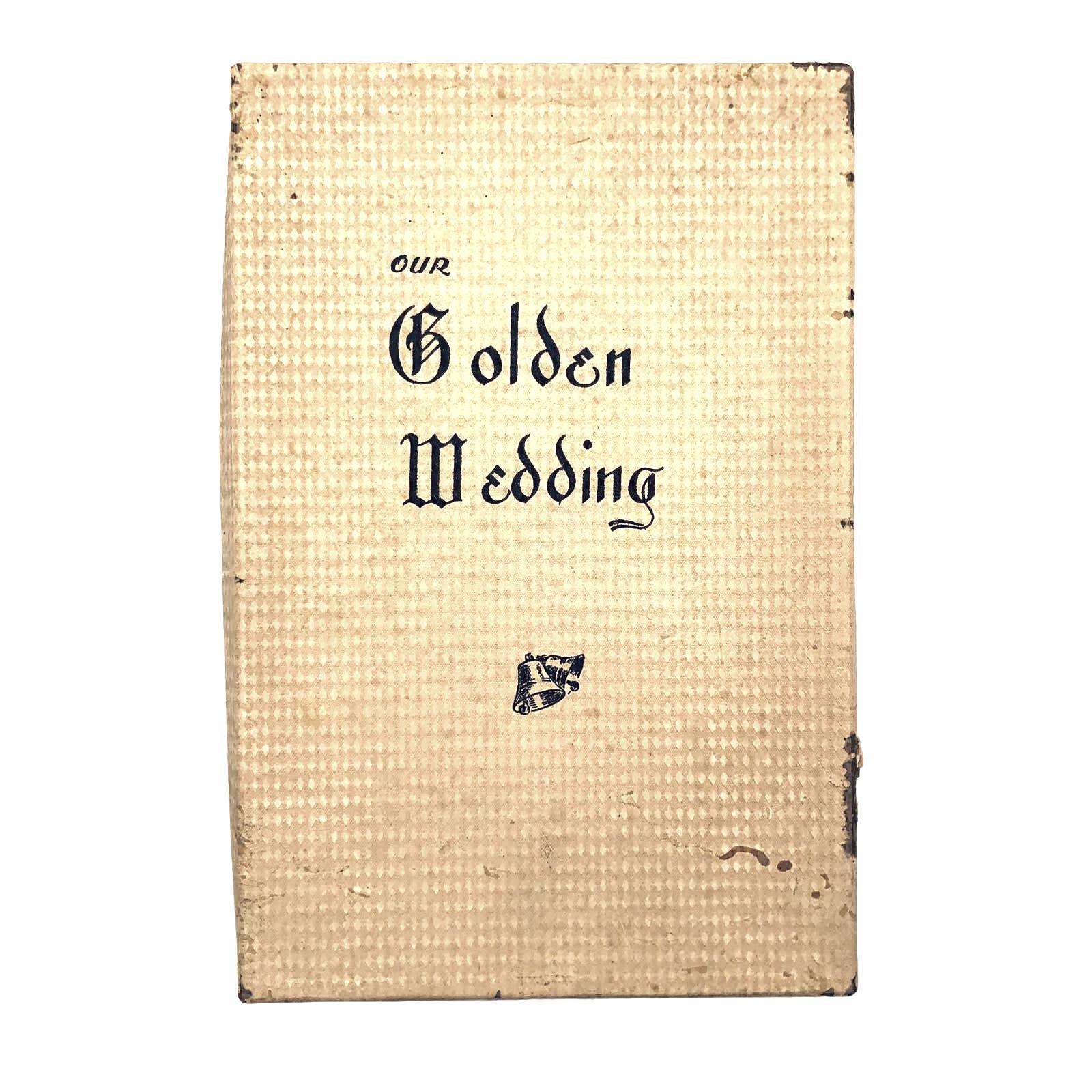 Vintage Golden Wedding Guest book, Anniversary Party,  Unused, Gift for Parents