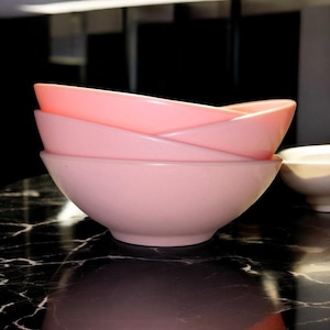 Vintage Sun Valley Melmac Pink Cereal Bowls - Set of 4