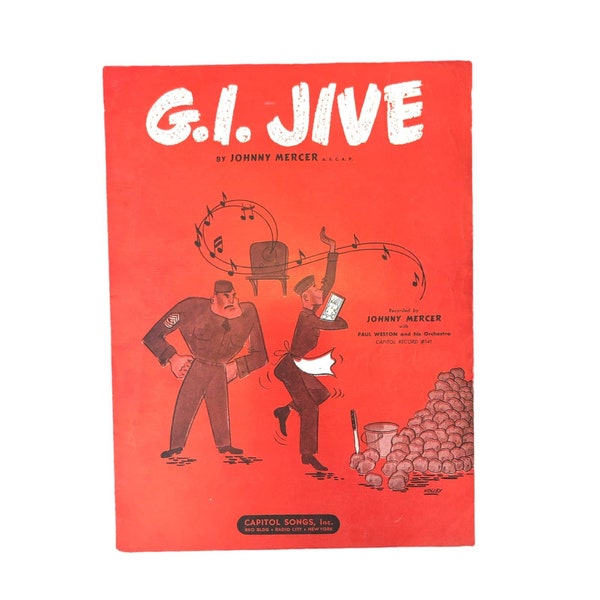 G.I. Jive Vintage sheet music Military Patriotic Memorial Day Fourth of July