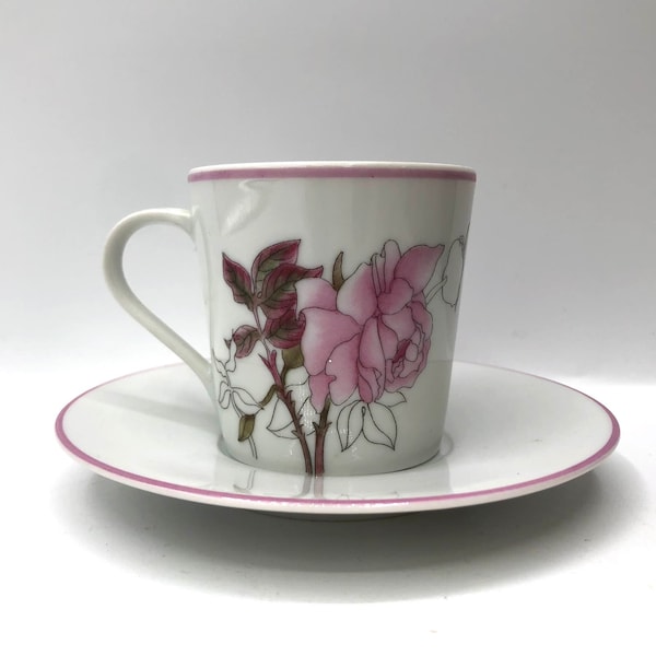 Block Spal Western Rose, cup and saucer, Watercolors, Mary Lou Goertzen, Easter