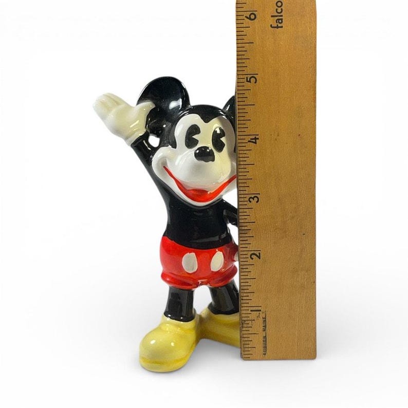 Figura de cerámica vintage de Mickey Mouse, recuerdo de Walt Disney Disneyland imagen 8