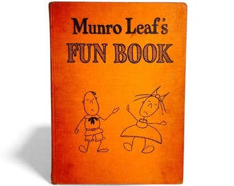 Libro divertido de Munro Leaf, cuento ilustrado infantil educativo, 1941, tapa dura