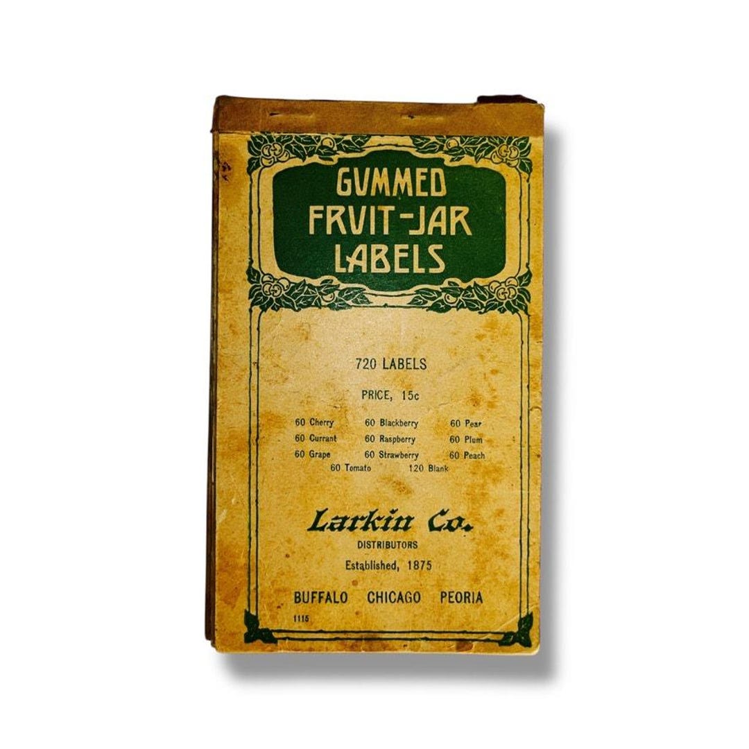 Vintage Larkin Co. Gummed Fruit Jar Labels Canning Jar Stickers - Etsy