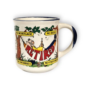 Vintage Souvenir Alabama Ceramic Coffee Mug MC Art Co Owl pine tree 3.5”