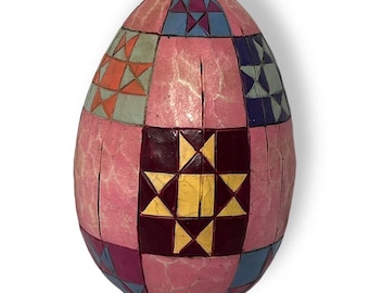 Jim Shore, Quilt Pattern, Easter Egg Decoration, Country Primitive Style