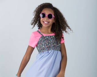 Sukienka warstwowa Lily z marszczoną spódnicą i cienkimi ramiączkami