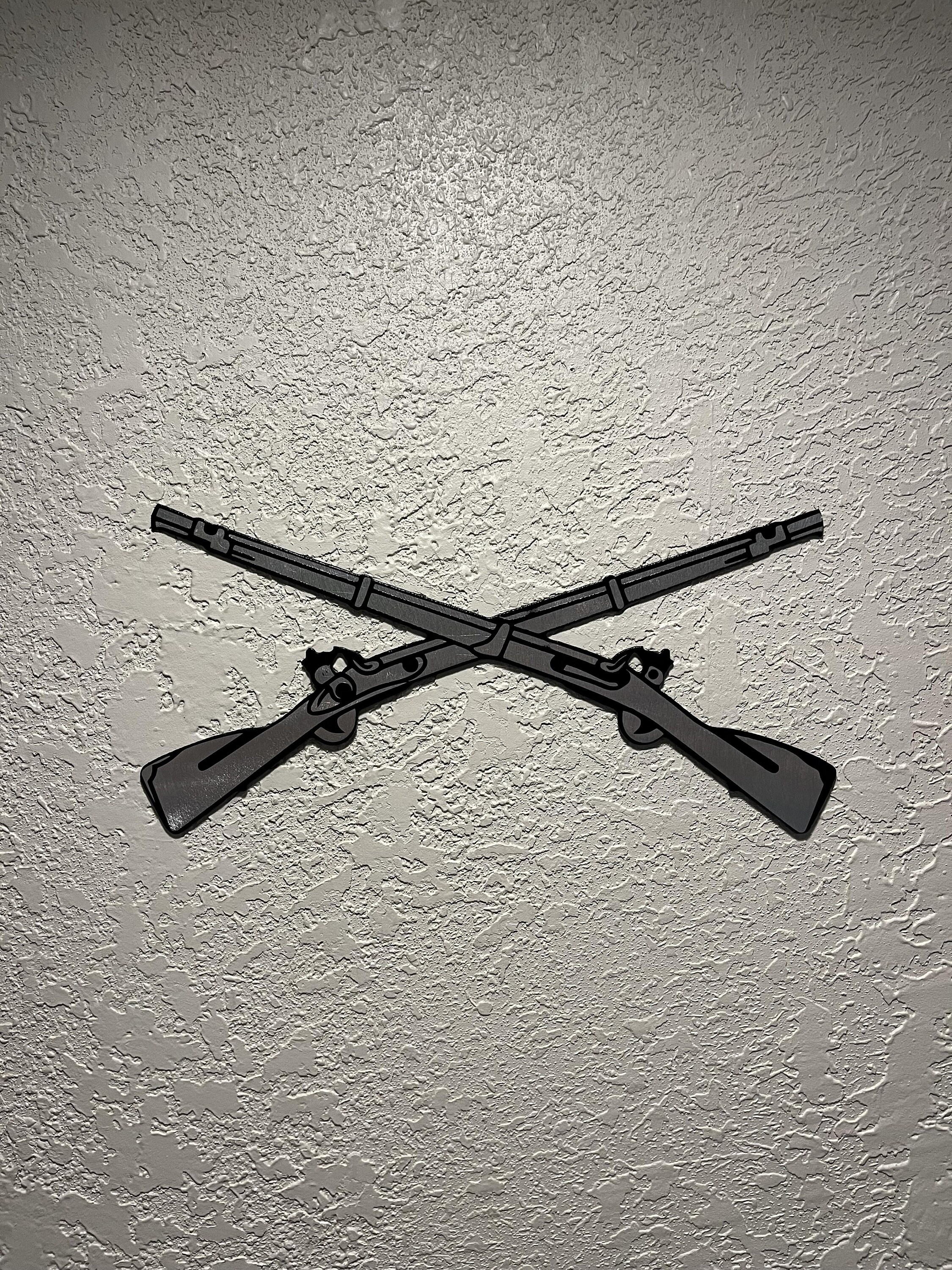 5 Rifles Emblem Army Infantry Crossed Rifles Emblem - Etsy