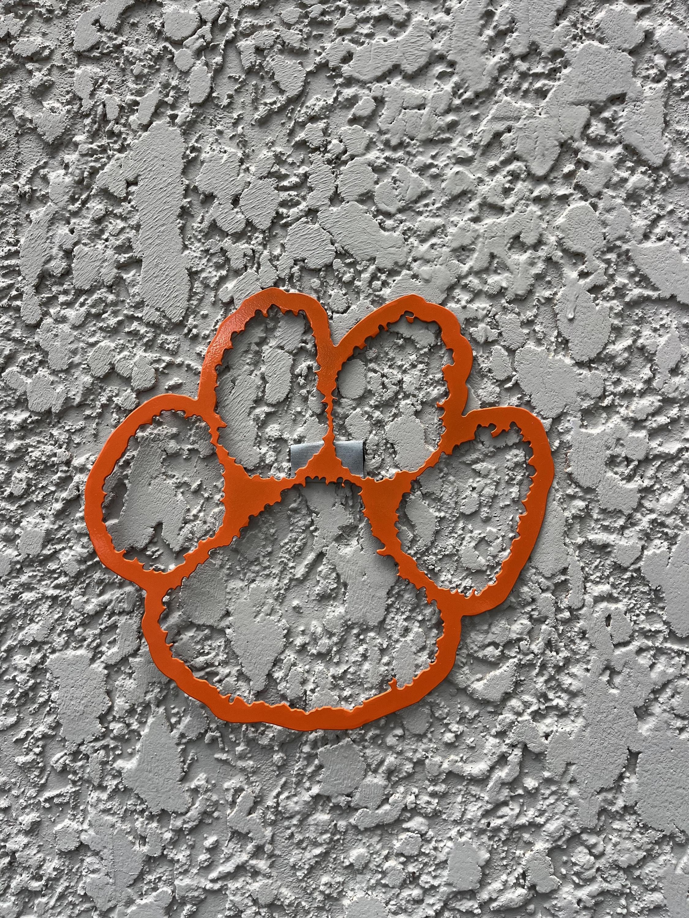 Clemson Party Decorations Clemson Tigers Paw Garden Banner Flag With Stand Pole Holder Clemson Party Supplies