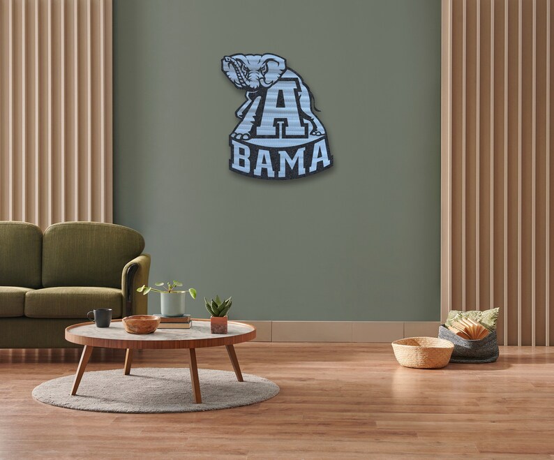 Metal Bama Sign With Elephant - Etsy