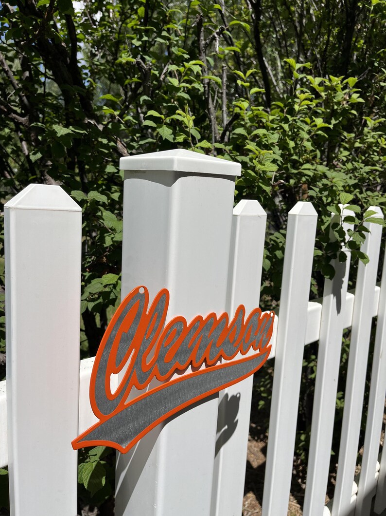 Clemson Script Wall Sign - Etsy