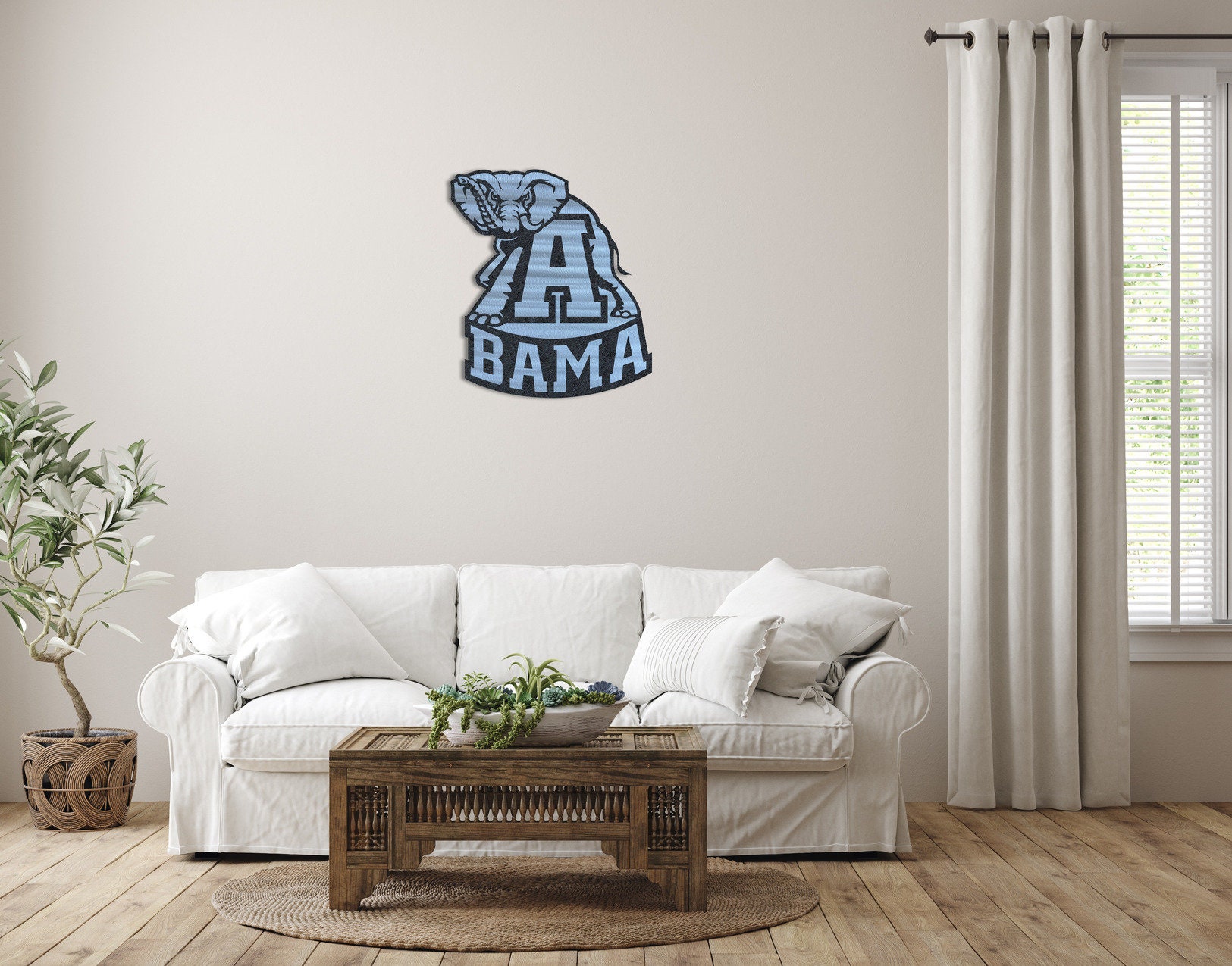 Metal Bama Sign With Elephant - Etsy