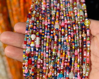 Thread Tie-On Waist Beads: African Sparkly Body Jewelry