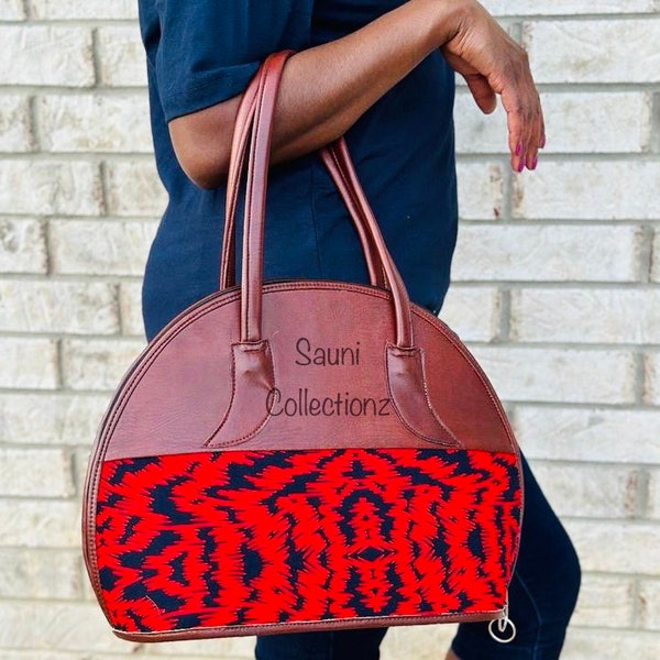 Leather Ankara bag