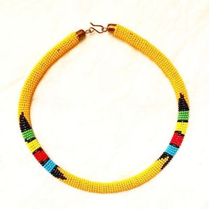 African Beaded Necklaces, African jewelry, Maasai necklace, Zulu necklace, Beaded necklace, African necklace, Multicolored Necklace.