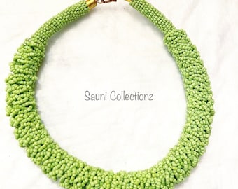 Handmade Maasai Beaded Necklace: African Tribal Jewelry