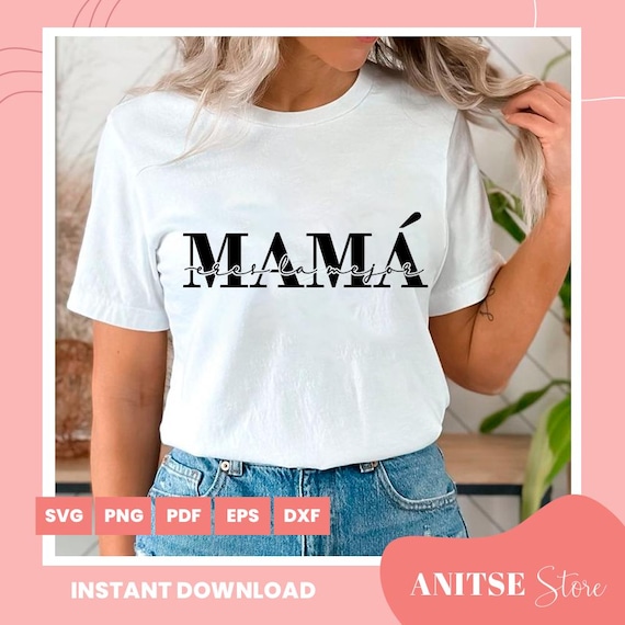 mama svg png español, mothers day svg spanish, My Mom Is My Hero Svg, Mothers Day Svg, happy mother day, mom latina, Instant Download