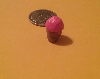Strawberry ice cream cone