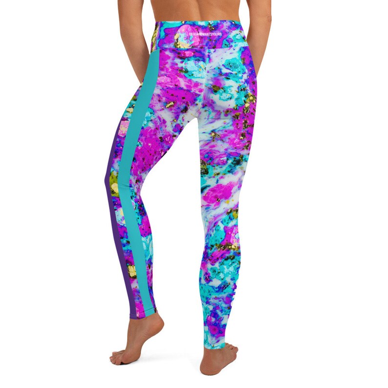 Suicide Awareness Spats End The Stigma Splatter Womens BJJ Jiu-Jitsu Suicide Prevention Athletic Leggings Jiu Jitsu Purple Teal Splat Spats