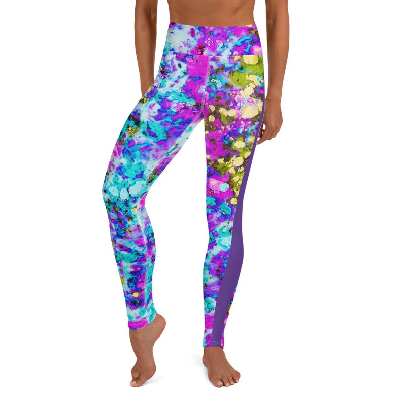 Suicide Awareness Spats End The Stigma Splatter Womens BJJ Jiu-Jitsu Suicide Prevention Athletic Leggings Jiu Jitsu Purple Teal Splat Spats