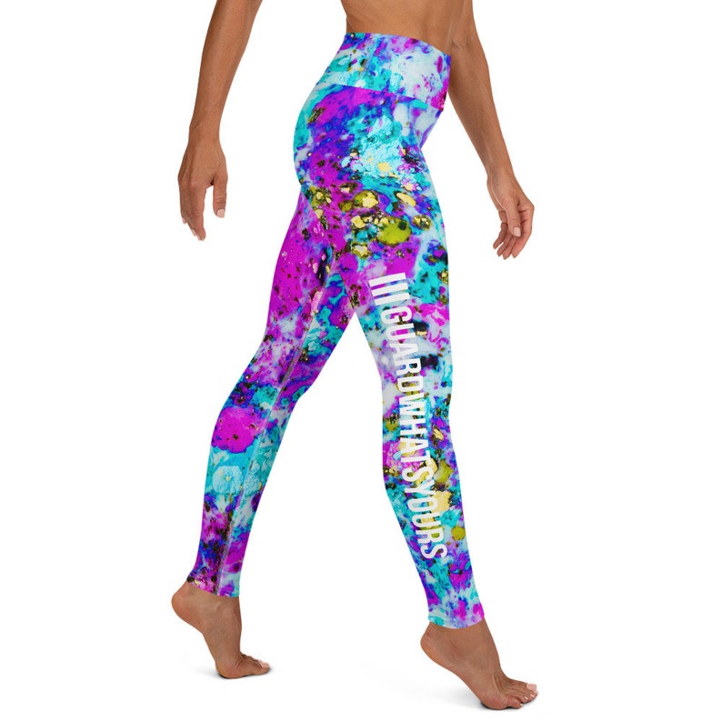 Suicide Awareness Spats End The Stigma Splatter Womens BJJ Jiu-Jitsu Suicide Prevention Athletic Leggings Jiu Jitsu Purple Teal Splat Spats