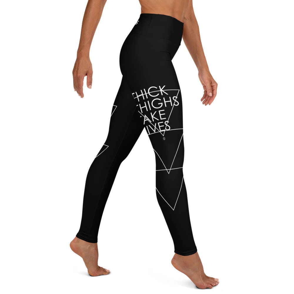 Thick Thighs Triangles Black Belt Spats 