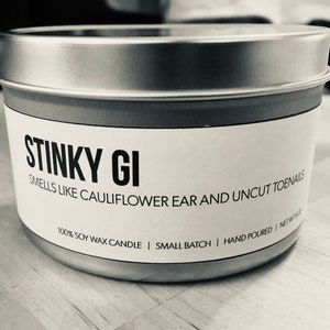 Stinky Gi Funny Grappler Problems Jiu Jitsu Gift Soy Candle Smells Like You're Obsessed with Jiujitsu Essential Oil BJJ Gift Soy Candle