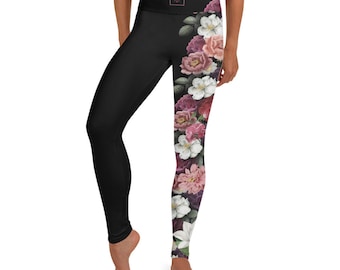 Dark Art Floral Women's Jiu Jitsu BJJ Spats - Dark Arte Suave BJJ Floral Jiu Jitsu Athletic Leggings JiuJitsu Black Roses Women's BJJ Spats