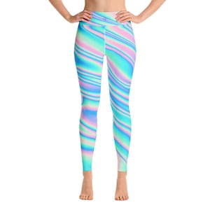 Damen Jiu Jitsu Holographic Swirls and Sweeps BJJ MMA Spaten - GuardWhatsYours - JiuJitsu Damen BJJ Spats - Takedowns Leggings