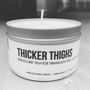 Funny Thick Thighs Grappler Problems - Jiu Jitsu Soy Candle Smells Like You're Obsessed with Jiujitsu - Essential Oil - BJJ Gift Soy Candles