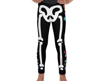 Dia De La Riva White Jiujitsu Kids Spats Day of the Dead BJJ Athletic Leggings Jiujitsu De La Riva Guard Dia De Los Muertos Kids Spats Etsy