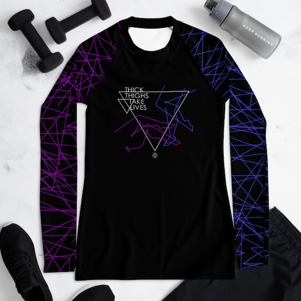 Thick Thighs Rash Guard Etsy