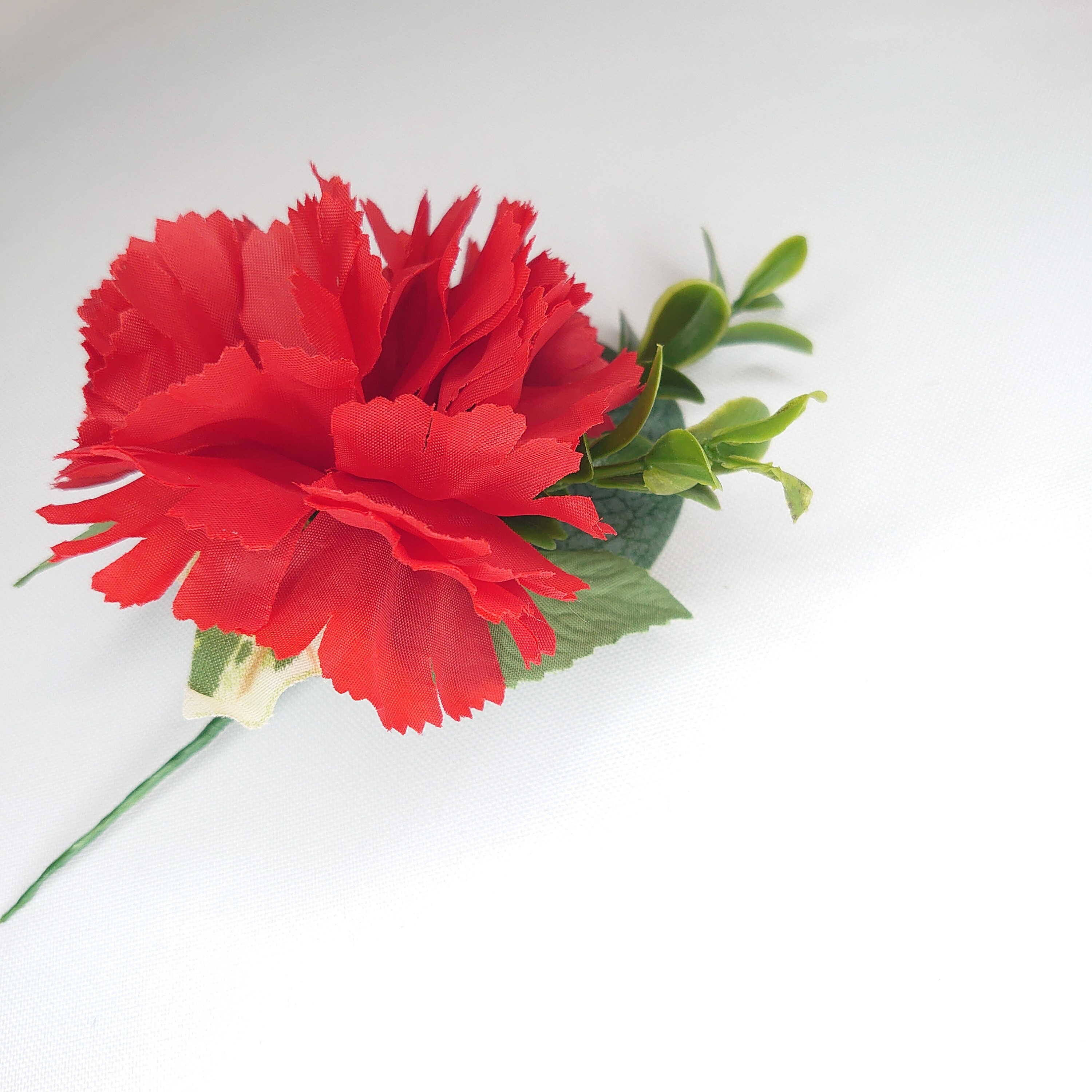 Red Carnation Buttonhole Artificial Wedding Flowers Etsy
