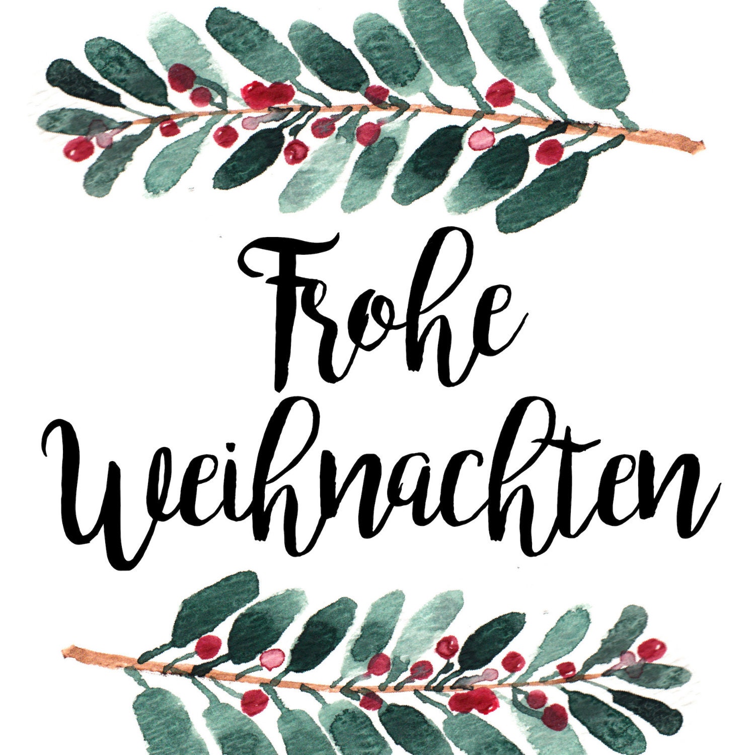 Frohe Weihnachten Print Instant Digital Download Christmas Etsy