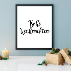 Frohe Weihnachten, download digital instantâneo, impressão instantânea de Natal, decoração de Natal, decoração de férias, 8x10