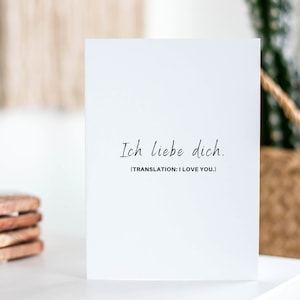 Wenskaarten, afdrukbare wenskaart, vrouwkaart, mankaart, ik hou van je kaarten, afdrukbare 5x7, Ich Liebe Dich