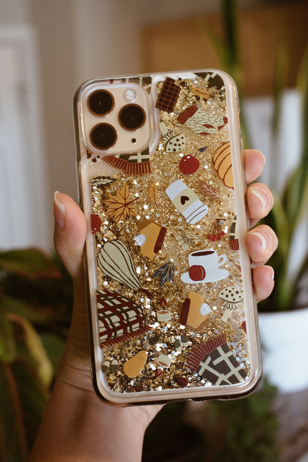 Fall Liquid Glitter iPhone 11 Pro Max Case. Autumn Glitter iPhone 11