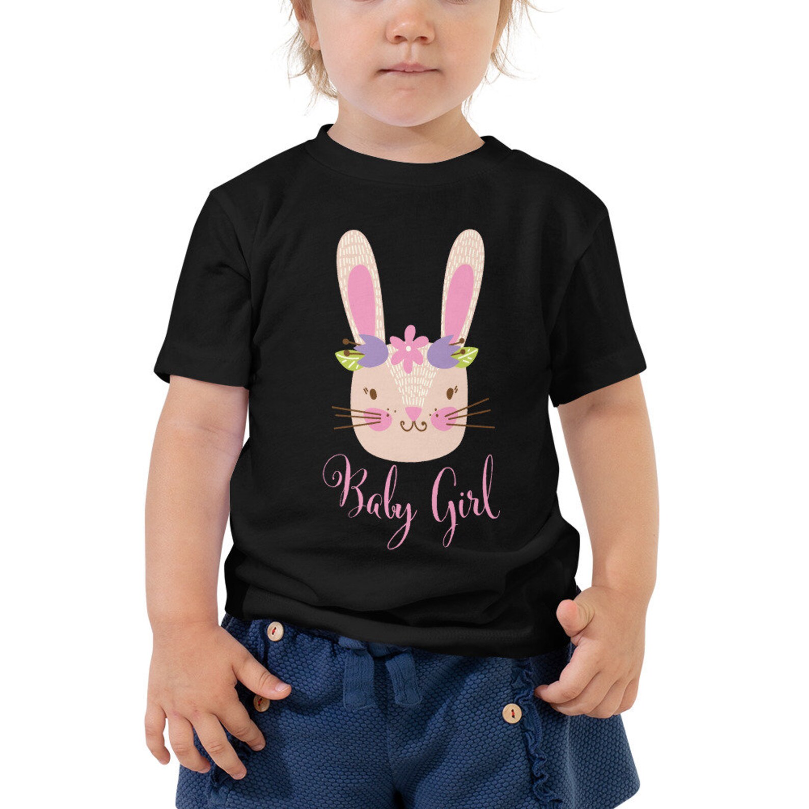 Personalized bunny toddler tee. Custom toddler shirt for baby | Etsy