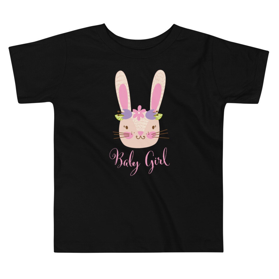 Personalized bunny toddler tee. Custom toddler shirt for baby Etsy