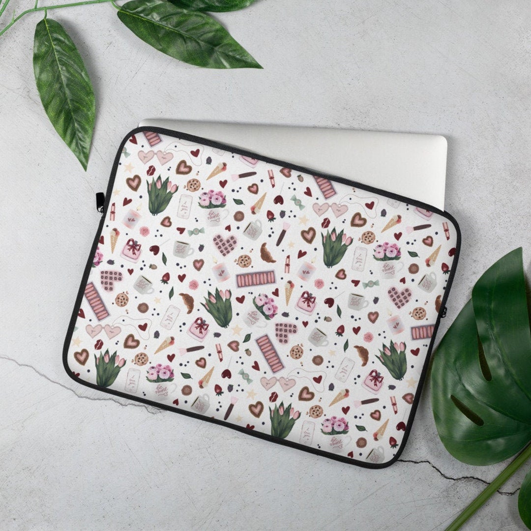 Cute Valentine Laptop Sleeve. Sweet Romantic Laptop Case as - Etsy