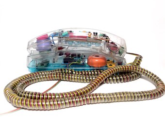 vintage clear phone etsy