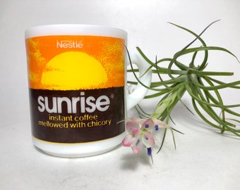 Vintage Nestle Sunrise Milk Glass Mug