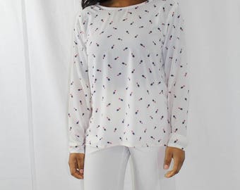 JoJo Lipstick Off White/Creamy Blouse Top