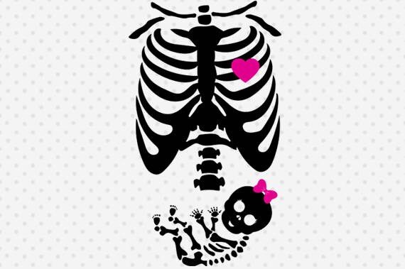 Download Pregnant Skeleton Svg Maternity Skeleton SVG Baby Skeleton ...