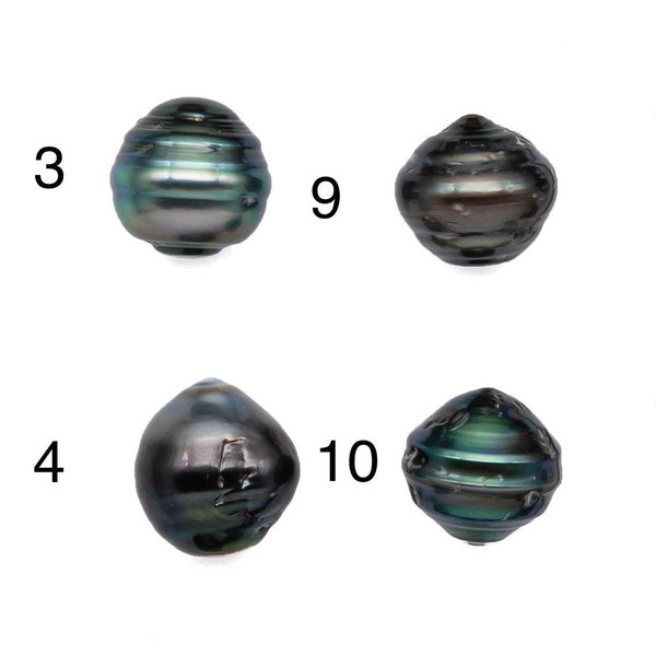 11mm Tahitian Pearl Single Piece Undrilled Drop Shape Beautiful Luster and Blemishes, Natural Color Loose Undrilled Pearl Bead, SKU#1079TH