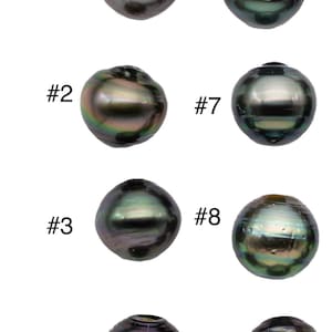 Single Near Round Black Tahitian Pearl Loose Piece Peacock Undrilled Pearl For Making Pendant or Necklace in 11-11.5mm, SKU # 1123TH