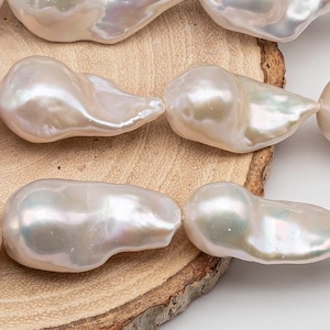 13-16mm AAA Grade Baroque Pearl Elongated, Freshwater Fireball Pearl Bead in Full Strand, SKU # 1439BA
