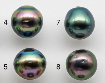 10-11mm Baroque Tahitian Pearl Drops Undrilled Loose Single Piece in High Luster and Natural Color with Blemishes, SKU # 1821TH